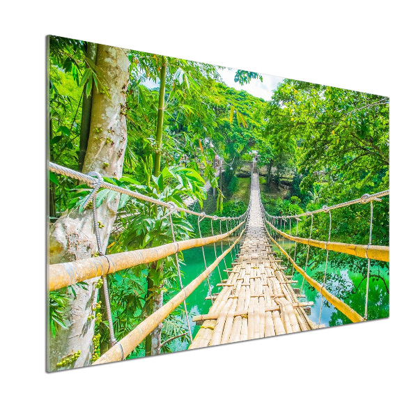 Kitchen splashback Bamboo forest bridge