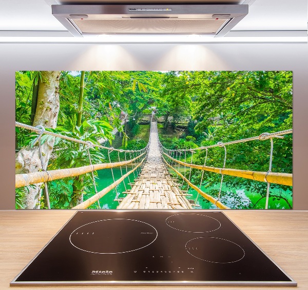 Kitchen splashback Bamboo forest bridge