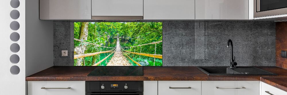 Kitchen splashback Bamboo forest bridge