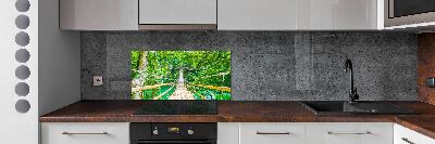 Kitchen splashback Bamboo forest bridge