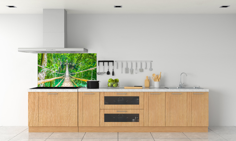 Kitchen splashback Bamboo forest bridge