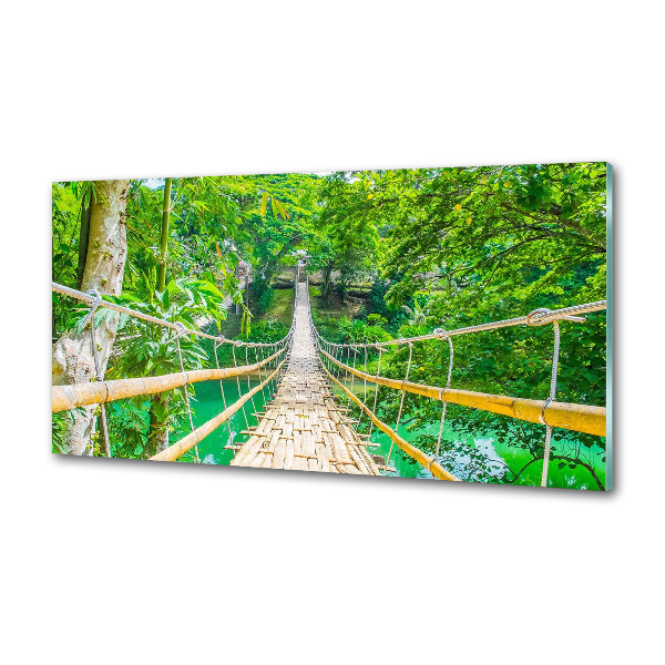 Kitchen splashback Bamboo forest bridge