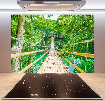 Kitchen splashback Bamboo forest bridge