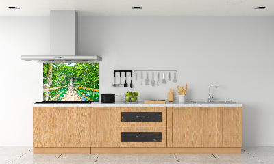 Kitchen splashback Bamboo forest bridge