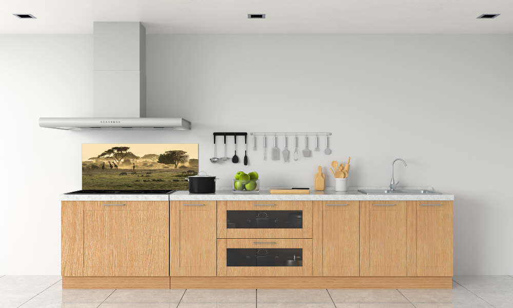 Kitchen splashback Giraffes in the savanna