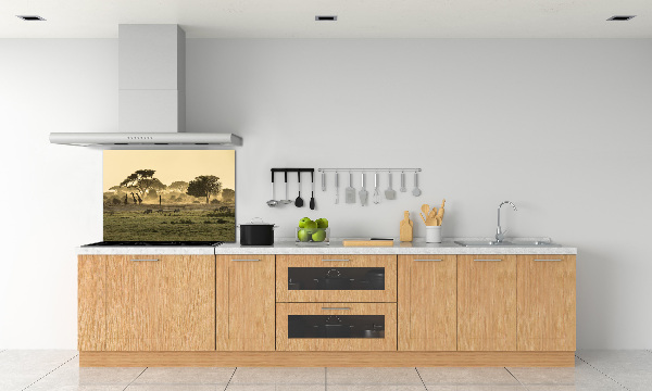 Kitchen splashback Giraffes in the savanna