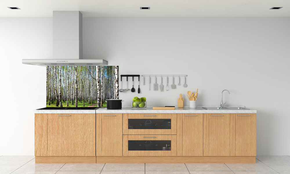 Kitchen wall panels Birch forest