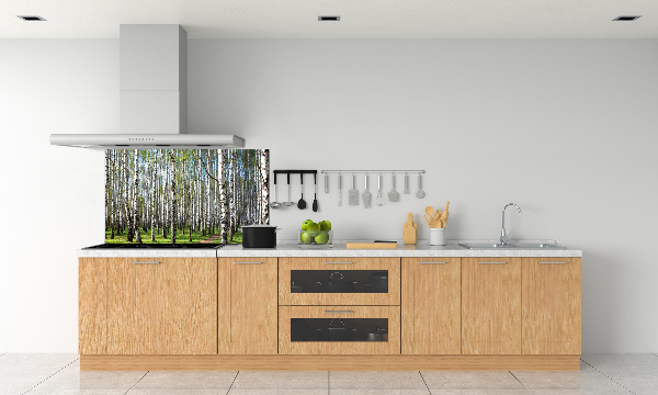 Kitchen wall panels Birch forest