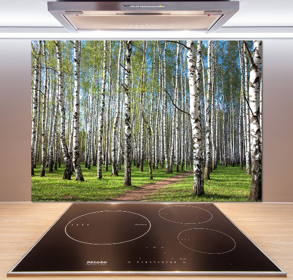 Kitchen wall panels Birch forest