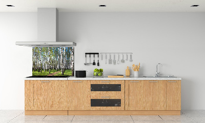 Kitchen wall panels Birch forest