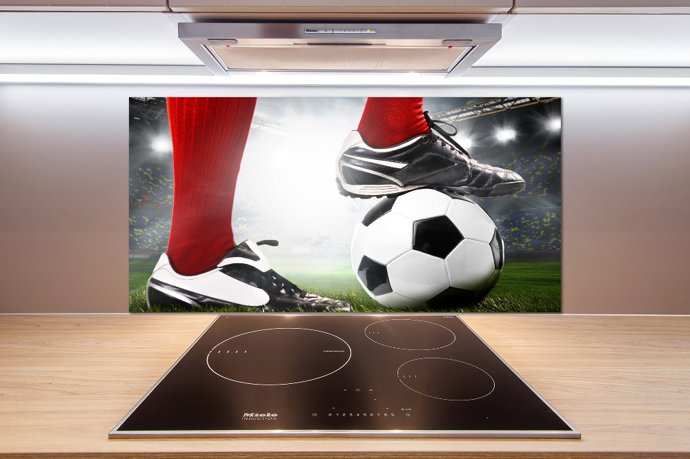 Cooker splashback Footballer's legs