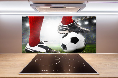 Cooker splashback Footballer's legs