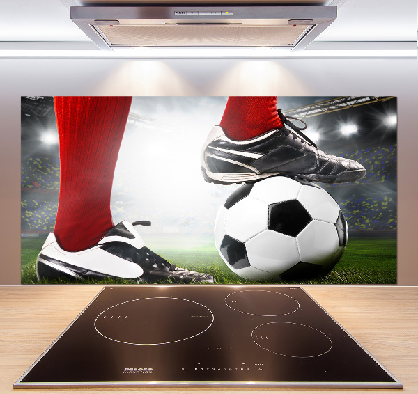 Cooker splashback Footballer's legs