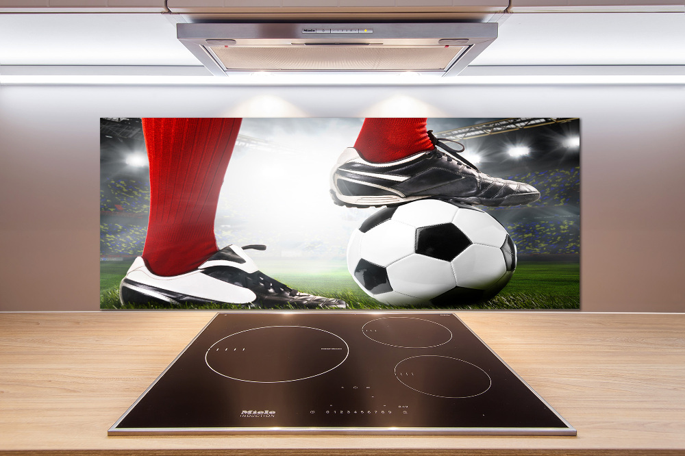 Cooker splashback Footballer's legs