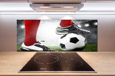 Cooker splashback Footballer's legs