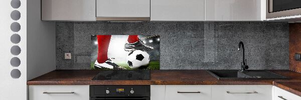 Cooker splashback Footballer's legs