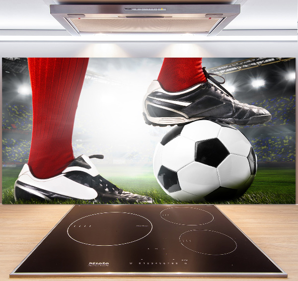 Cooker splashback Footballer's legs