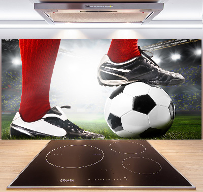 Cooker splashback Footballer's legs