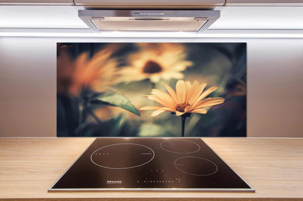 Kitchen splashback Spring flower