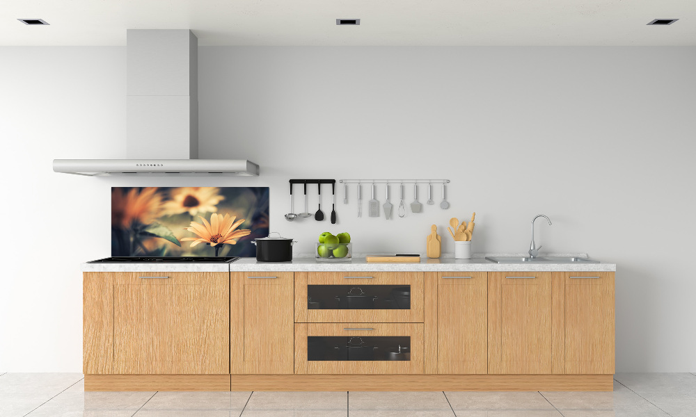 Kitchen splashback Spring flower