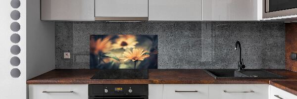 Kitchen splashback Spring flower