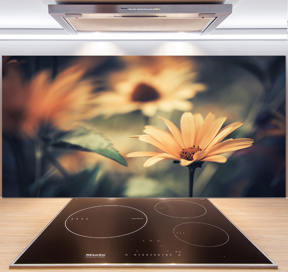 Kitchen splashback Spring flower