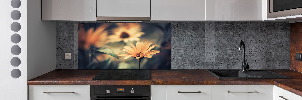 Kitchen splashback Spring flower