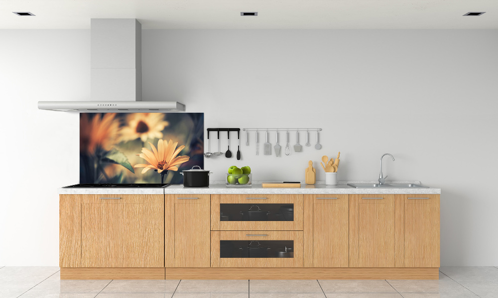 Kitchen splashback Spring flower