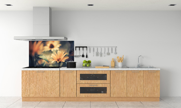 Kitchen splashback Spring flower