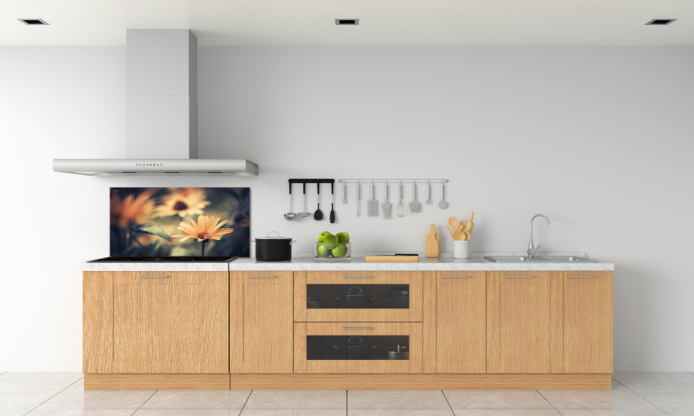 Kitchen splashback Spring flower