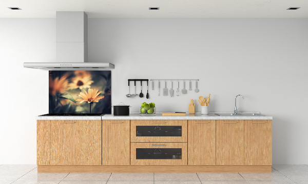 Kitchen splashback Spring flower