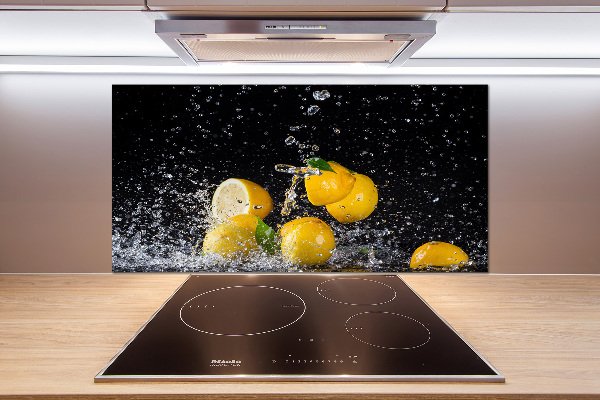 Kitchen splashback Lemons and water