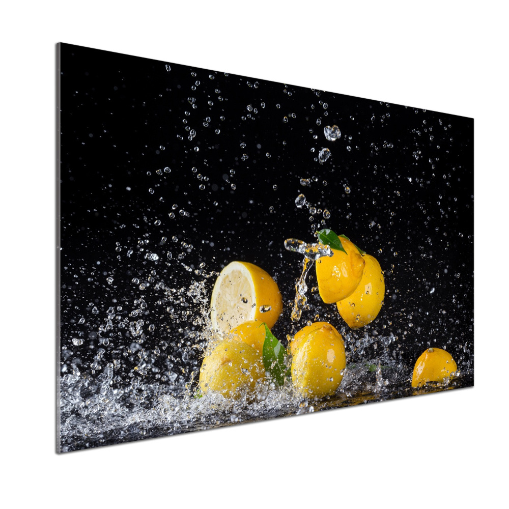 Kitchen splashback Lemons and water