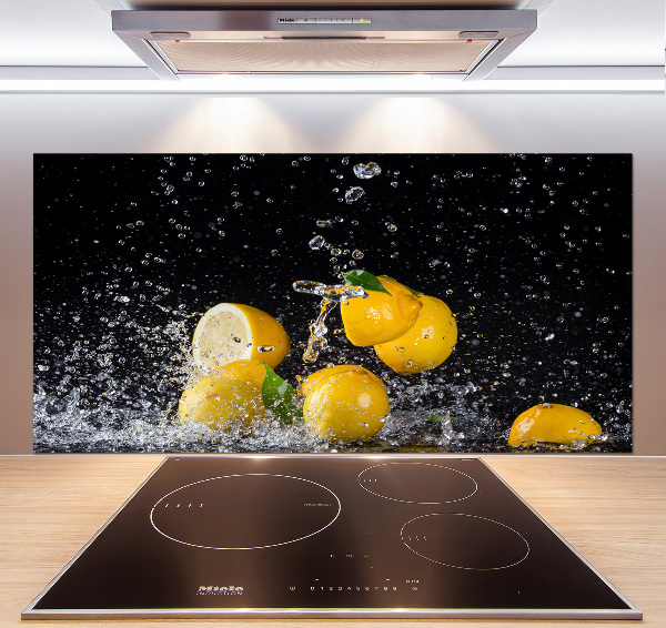 Kitchen splashback Lemons and water