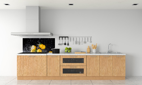 Kitchen splashback Lemons and water