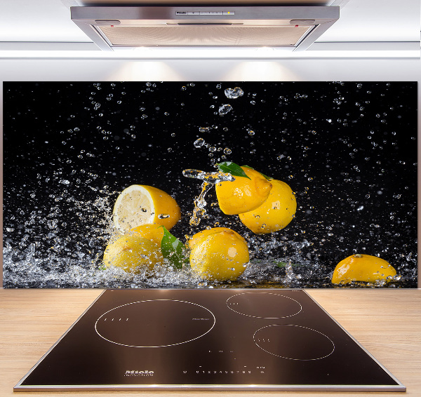 Kitchen splashback Lemons and water