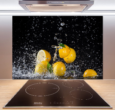 Kitchen splashback Lemons and water