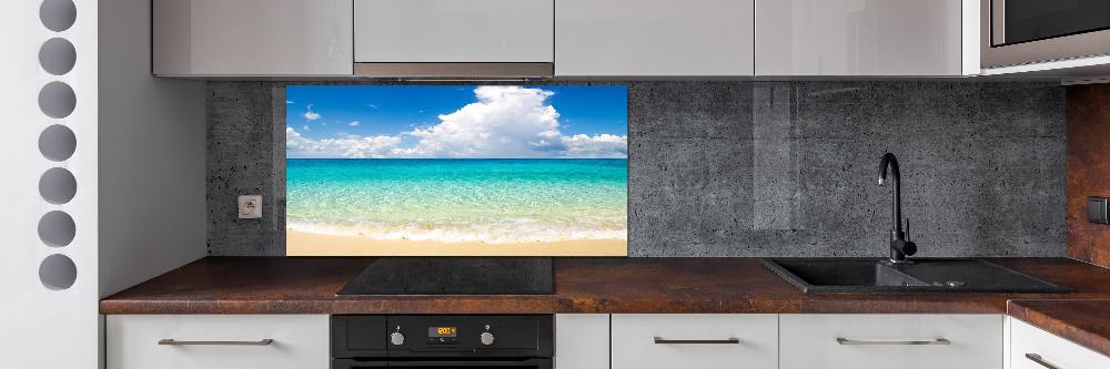 Kitchen splashback panel Paradise beach