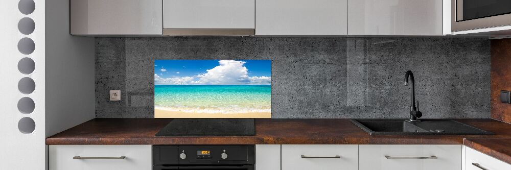 Kitchen splashback panel Paradise beach