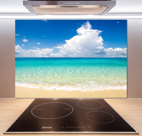 Kitchen splashback panel Paradise beach