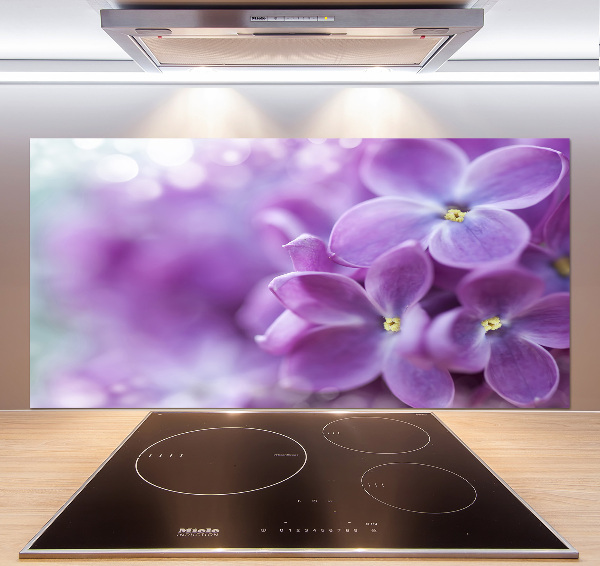 Kitchen splashback Lilac flowers