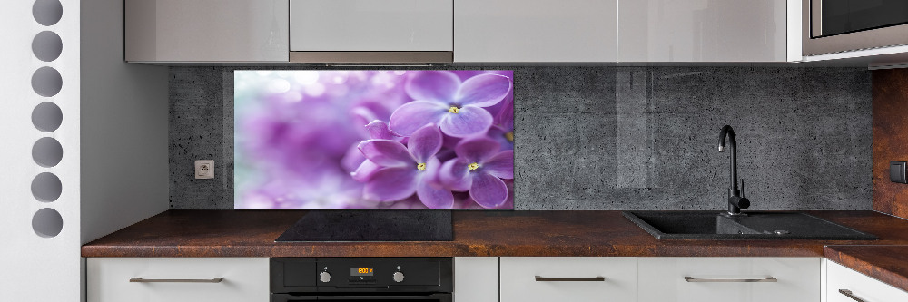 Kitchen splashback Lilac flowers