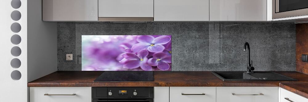 Kitchen splashback Lilac flowers