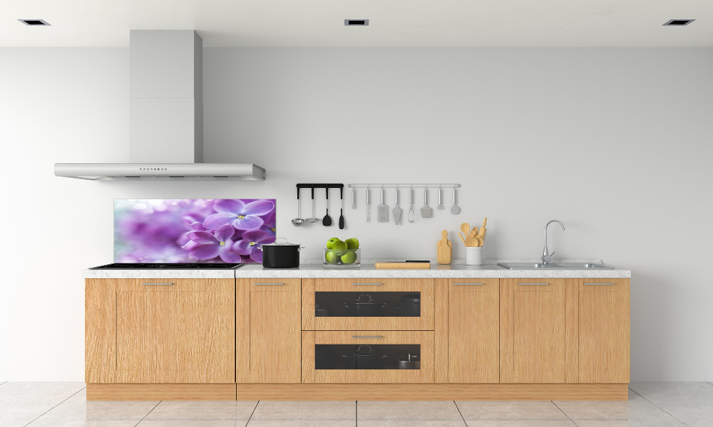 Kitchen splashback Lilac flowers