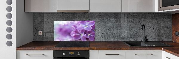 Kitchen splashback Lilac flowers