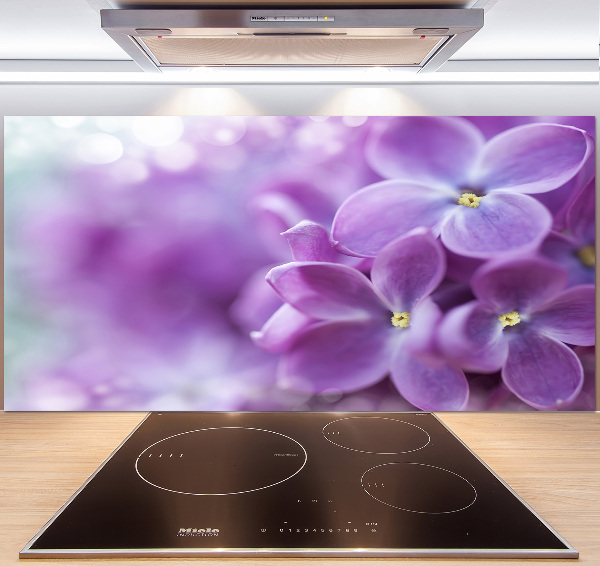 Kitchen splashback Lilac flowers