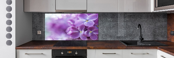 Kitchen splashback Lilac flowers