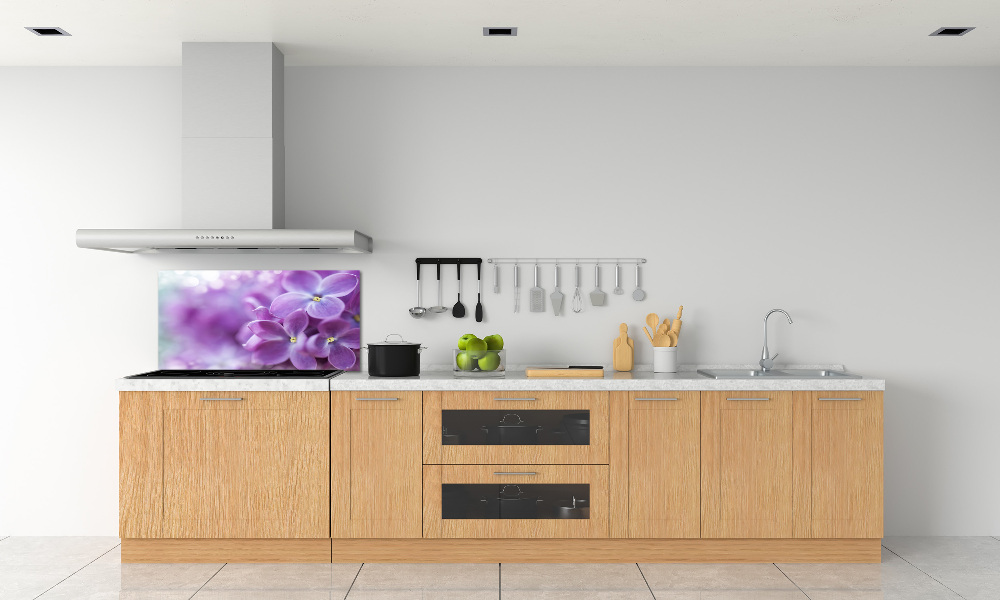 Kitchen splashback Lilac flowers