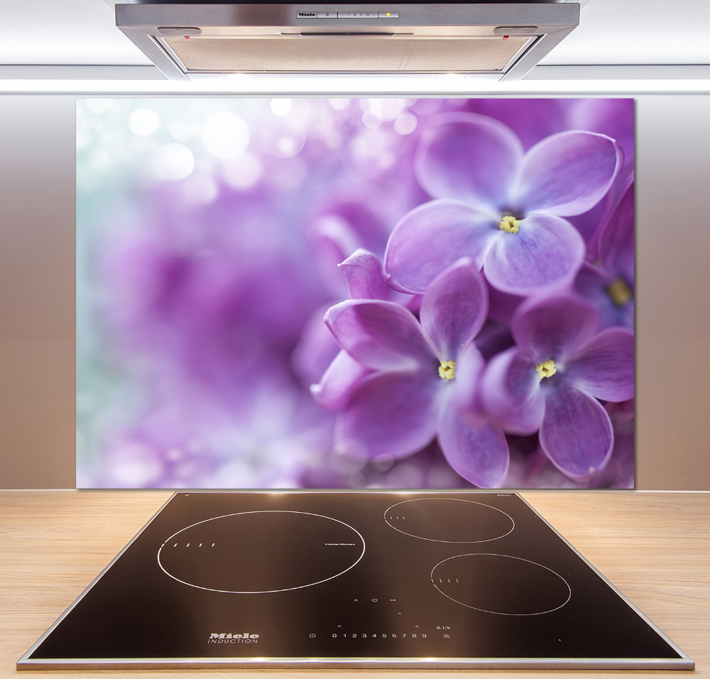 Kitchen splashback Lilac flowers