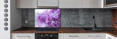 Kitchen splashback Lilac flowers